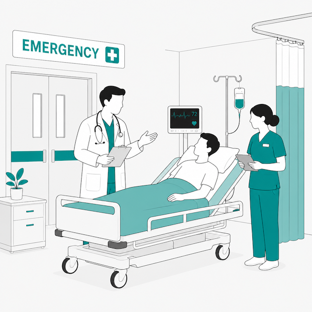 Healthcare professionals in a collaborative meeting